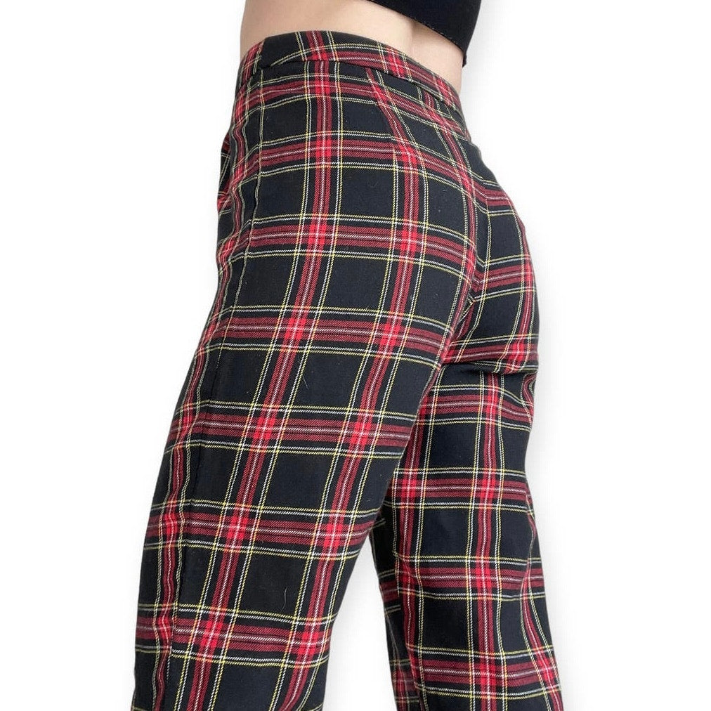 Red and Black Plaid Trousers