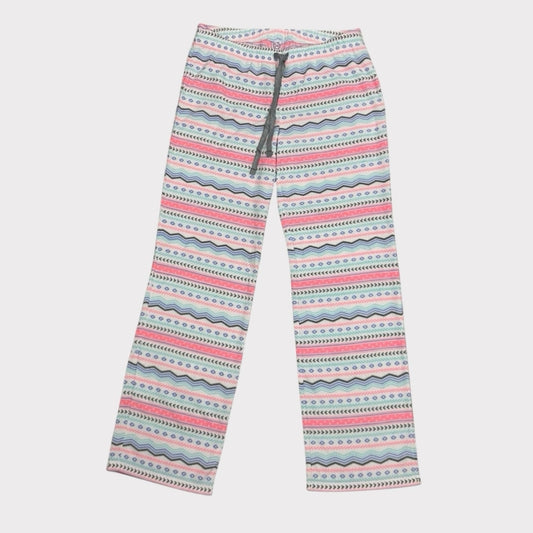 SO Intimates Soft Colorful Geometric Fluffy Striped Pajama Pants