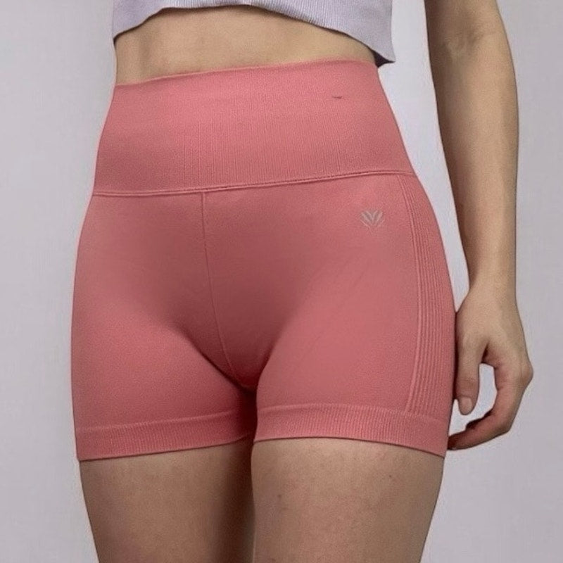 Forever 21 Pink Ribbed Mini Athletic Spandex Shorts