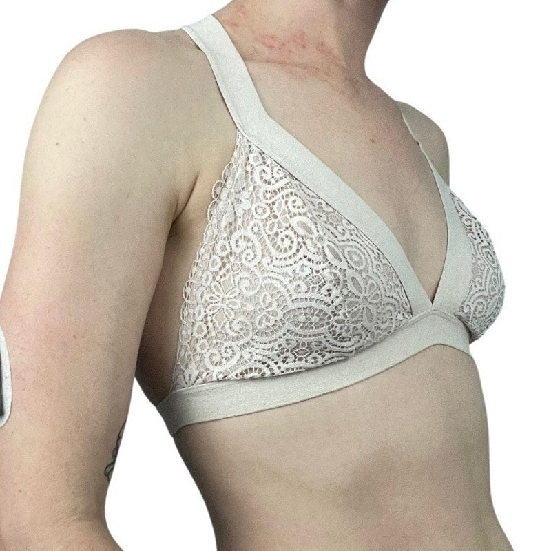 Colsie Light Pink Sheer Lace Bralette