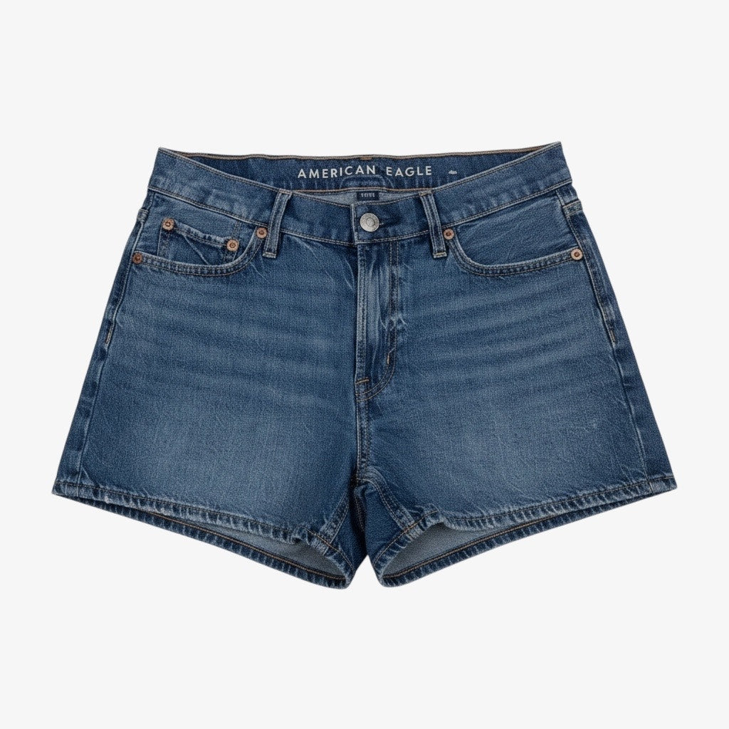 American Eagle Strigid Relaxed Mini Jean Shorts