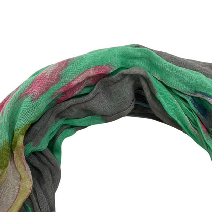 American Eagle Outfitters Green & Grey Abstract Infinity Scarf