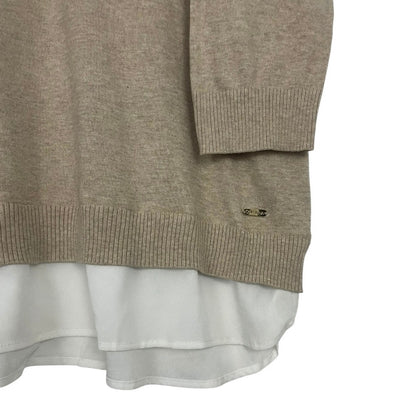 Calvin Klein Beige & White Layered Blouse