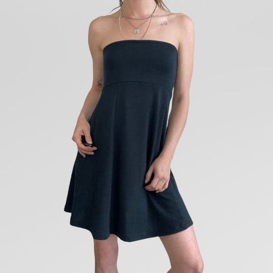 Carve Designs Soft Navy Blue Strapless Mini Dress