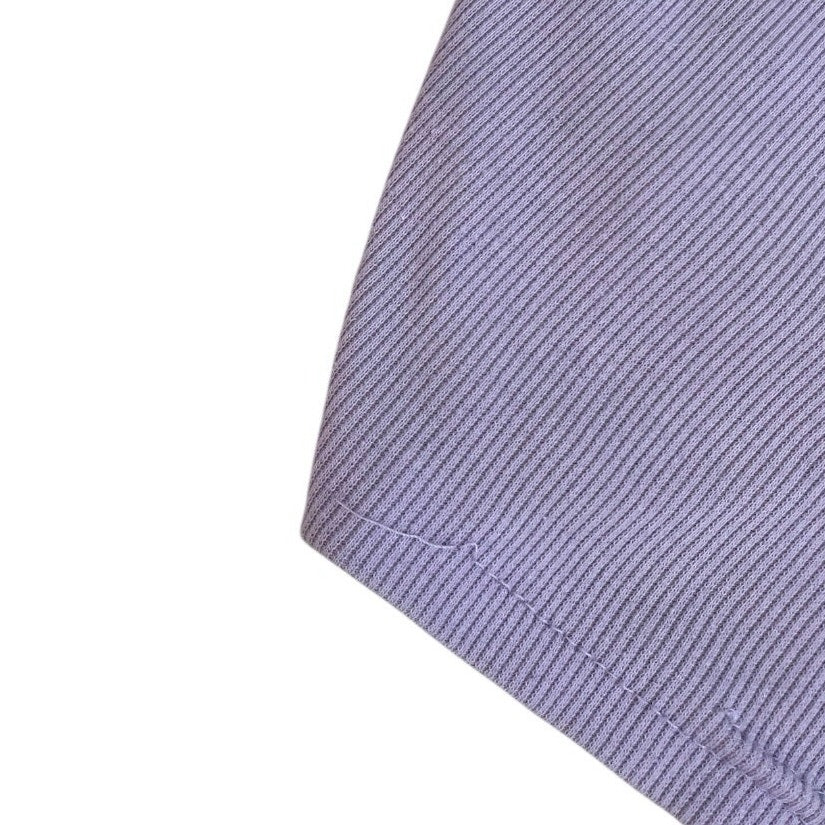 Light Purple Cropped Knot Front Ribbed Tank Top