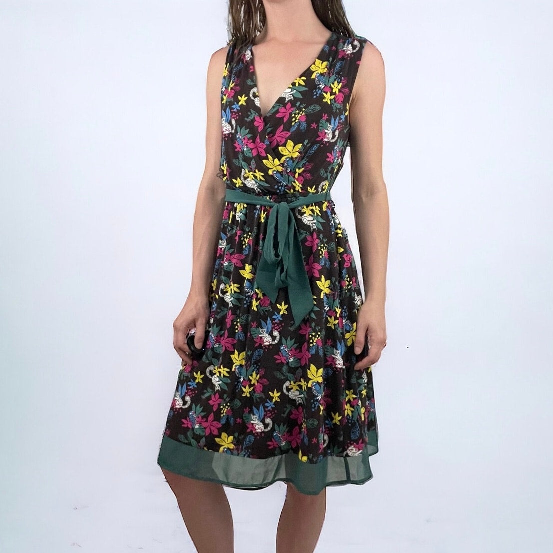 ModCloth Floral Print Midi Dress