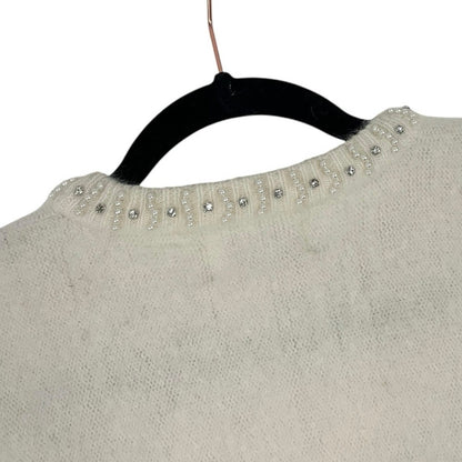 Eddie Dassin Vintage Cream Knit Embroidered Sweater