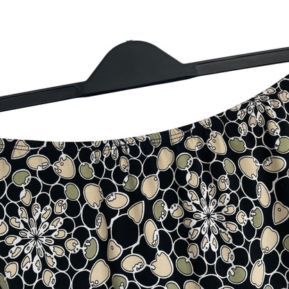 Lily Vintage Black & Green Midi Skirt