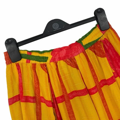 Moda Spiegel Yellow & Red Tulip Print Side Slit Maxi Skirt