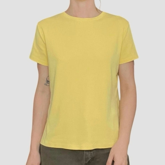 Cherokee Yellow Short Sleeve Cotton Top