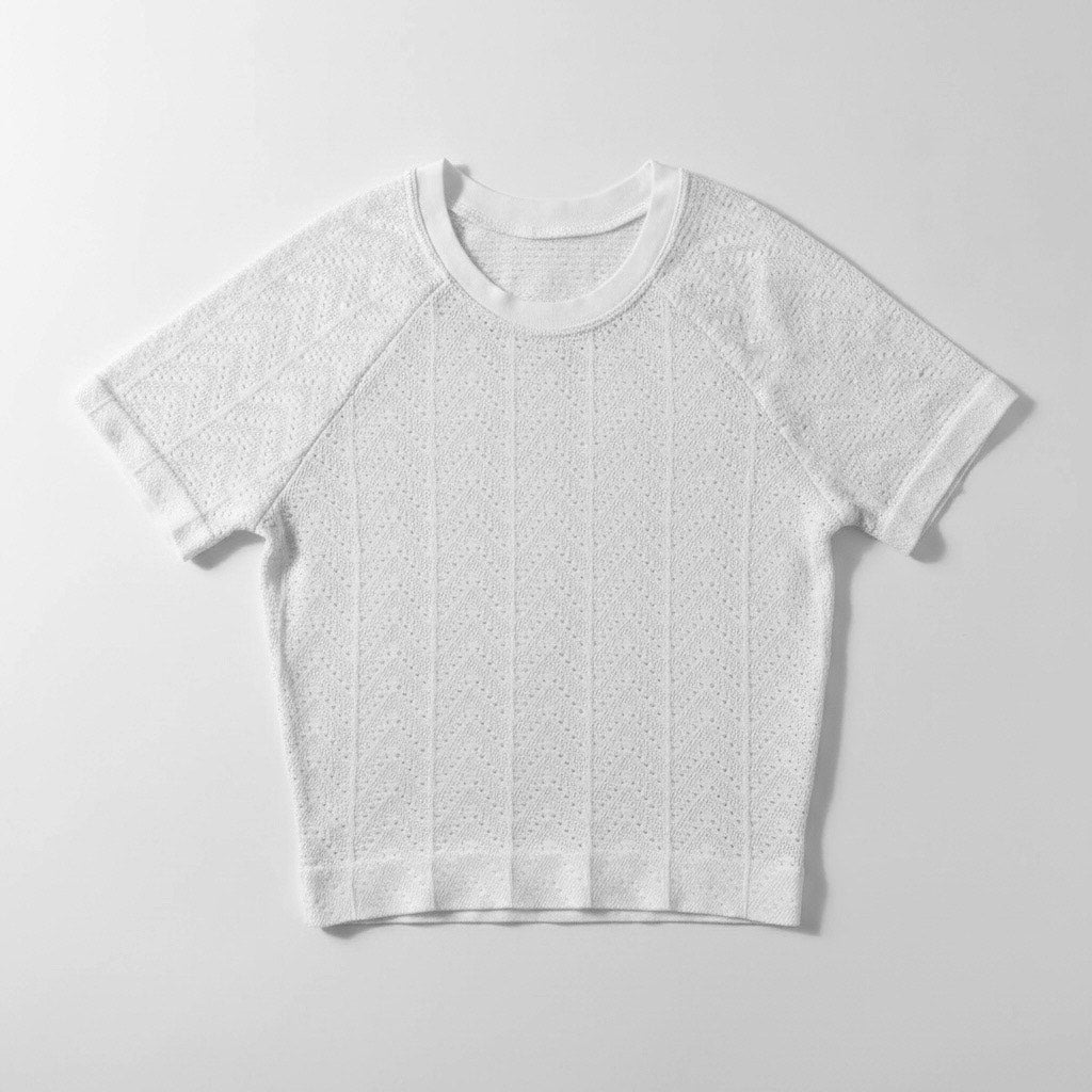 Lululemon Athletica Sheer White Cropped Active Top