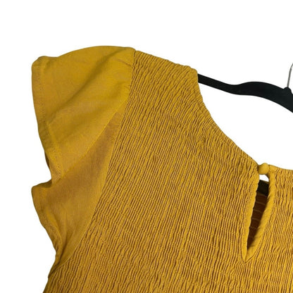 Zesica Yellow Ruched A-Line Maxi Dress