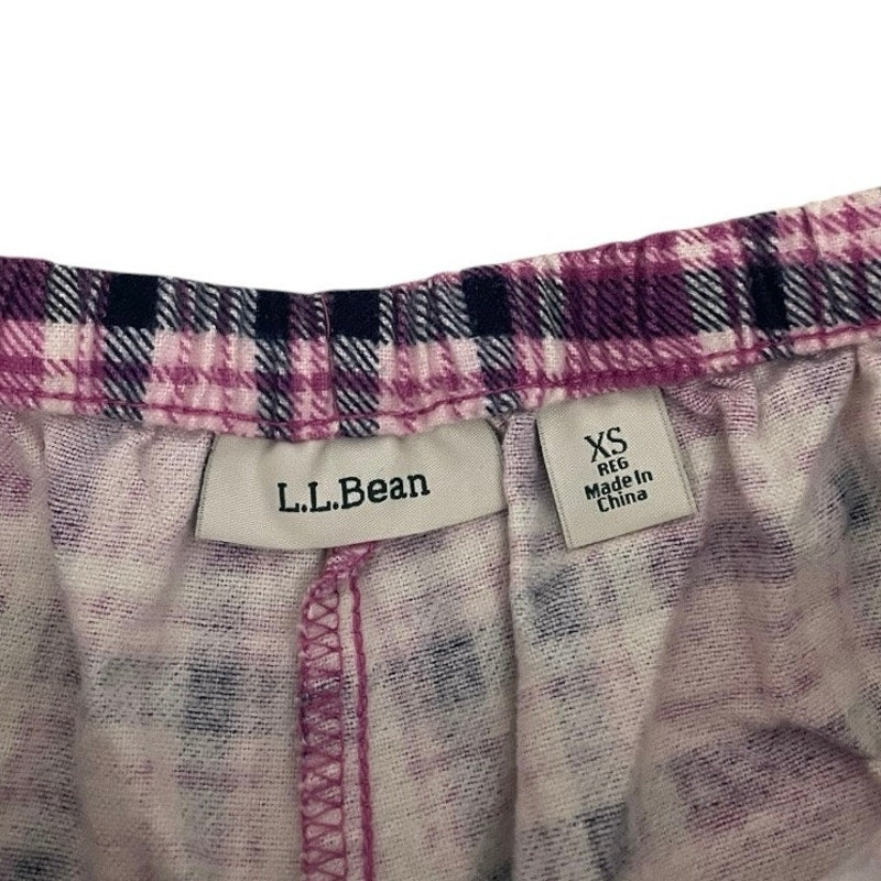 L.L. Bean Pink Plaid Pajama Pants