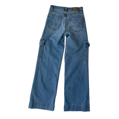 American Eagle Super High Rise Baggy Wide Leg Stretch Jeans