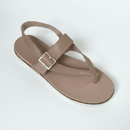 Dr. Scholl's Beige So Chill Slingback Strappy Thong Sandals