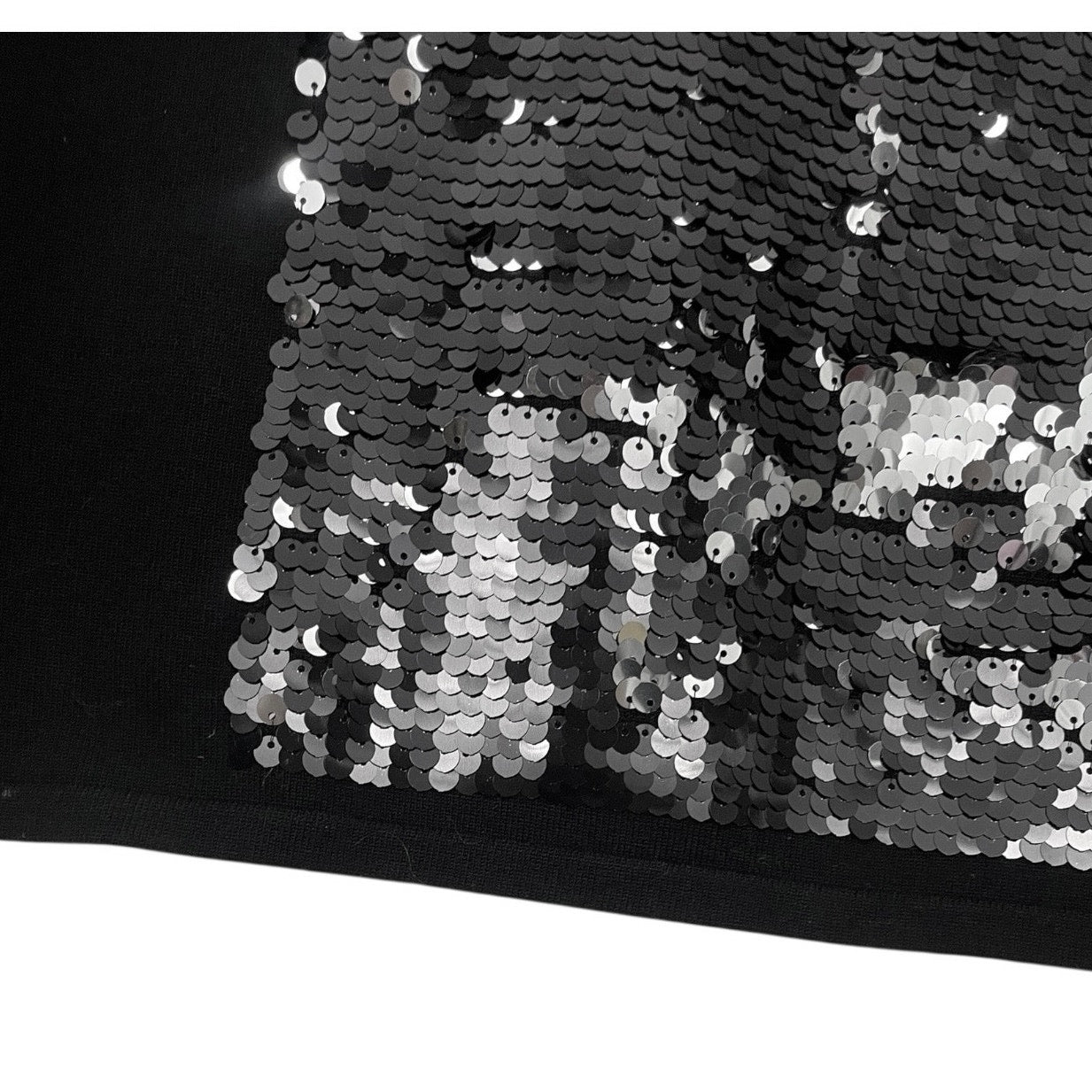 Yoana Baraschi Vintage Black & Silver Flip Sequin Bodycon Mini Dress