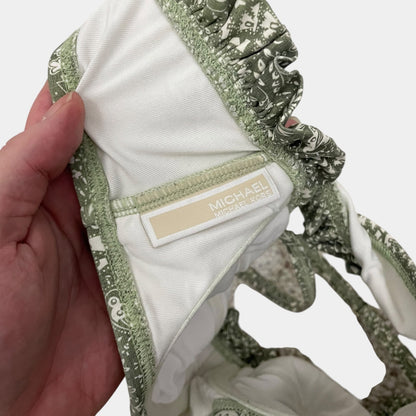 MICHAEL Michael Kors Green Paisley Ruffle Trim Bikini