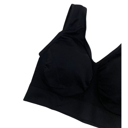 Black Seamless Padded Support Bra