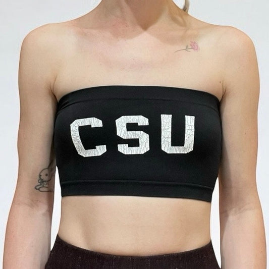 Zenana Colorado State University Black Graphic Tube Top