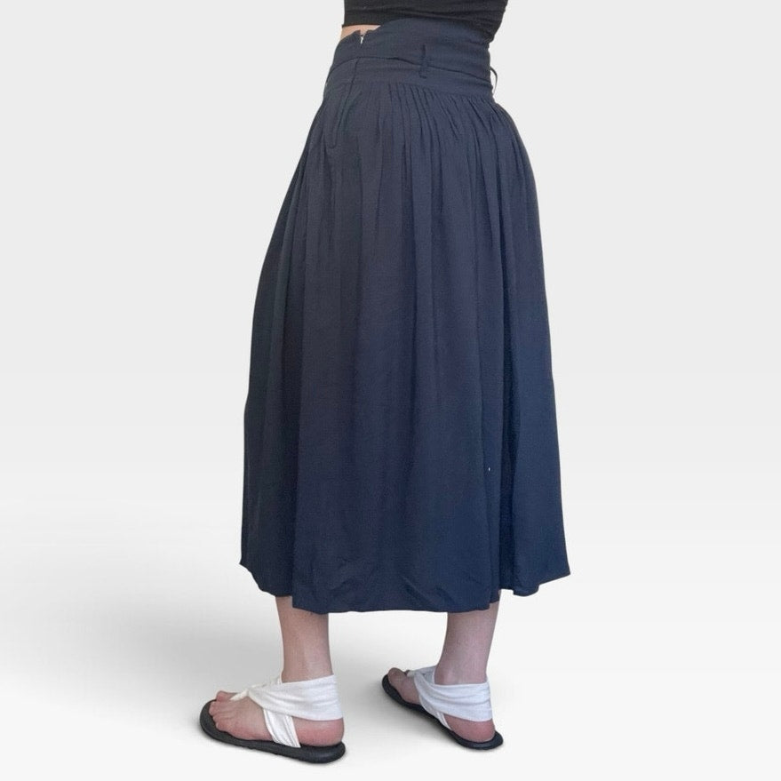 & Other Stories Navy Blue Maxi Skirt