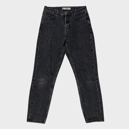 Topshop Black Moto Mom High Rise Jeans