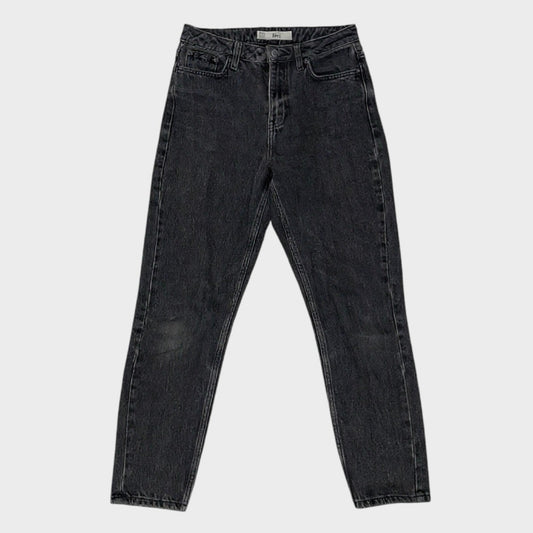Topshop Black Moto Mom High Rise Jeans