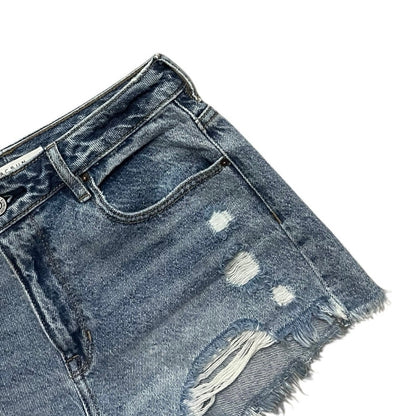 PacSun Denim High Rise Festival Distressed Mini Jean Shorts