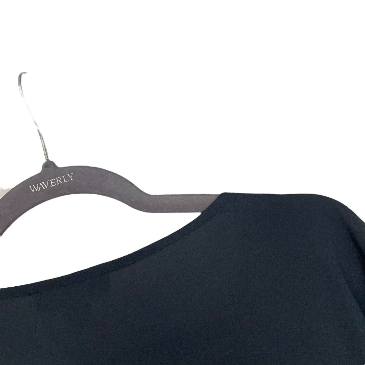 Calvin Klein Sheer Grey Short Cuffed Sleeve Cutout Blouse