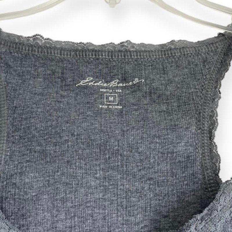 Eddie Bauer Soft Grey Cropped Tank Top