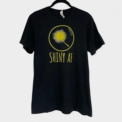 Shiny AF Dandelion Graphic Black & Yellow Short Sleeve Tee