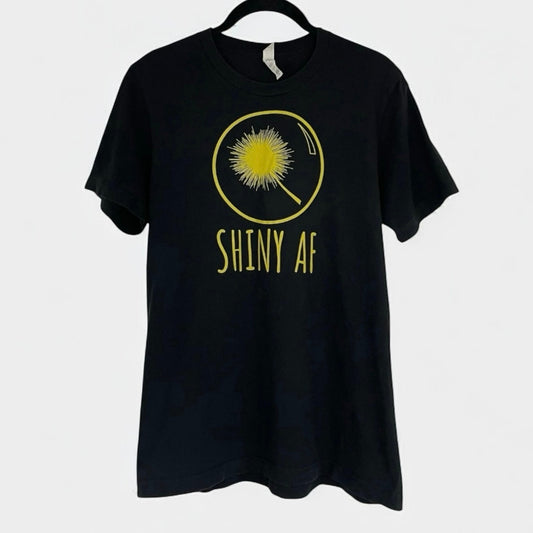 Shiny AF Dandelion Graphic Black & Yellow Short Sleeve Tee