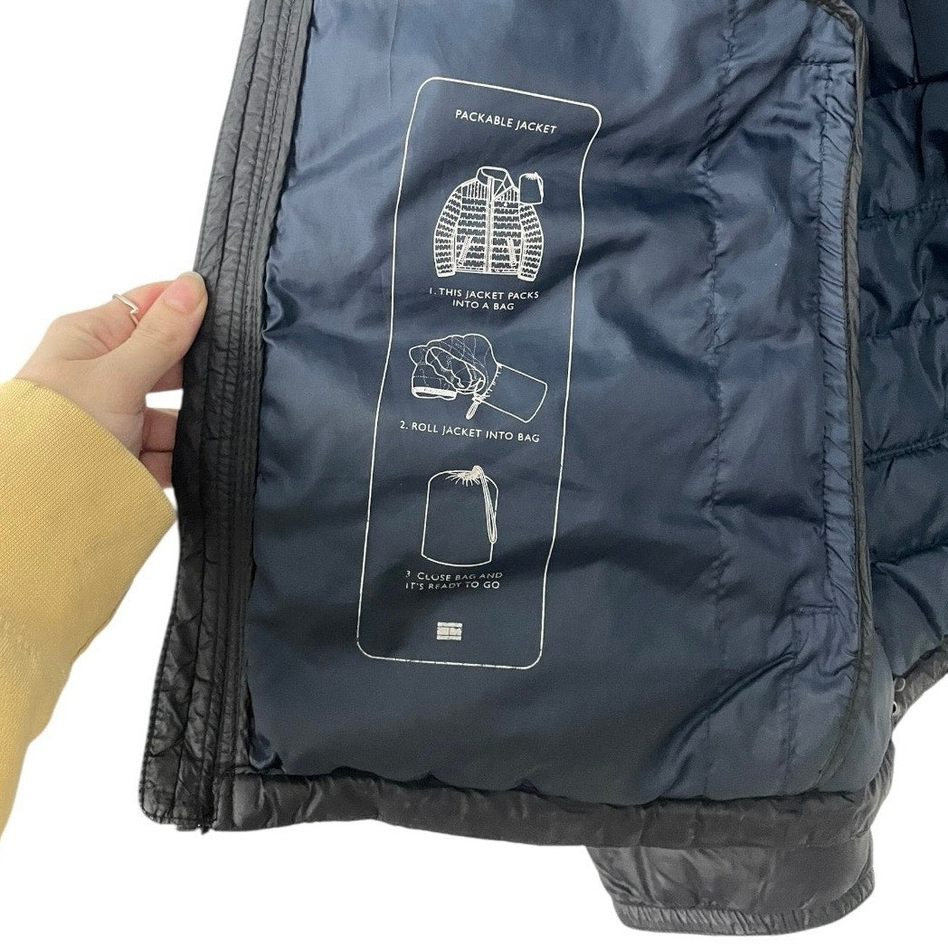 Tommy Hilfiger Mens Black Packable Zip Up Puffer Jacket