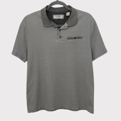English Laundry Mens Grey Short Sleeve Polo Shirt