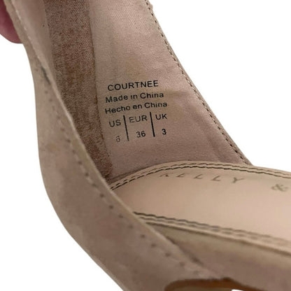 Kelly & Katie Courtnee Taupe Faux Suede Strappy Stiletto Heels