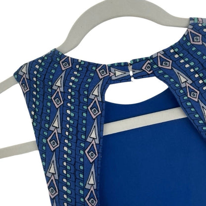 Ecote Blue Boho Open Back Mini Dress