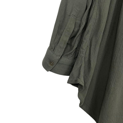 Free People Green Long Sleeve Billowy Blouse