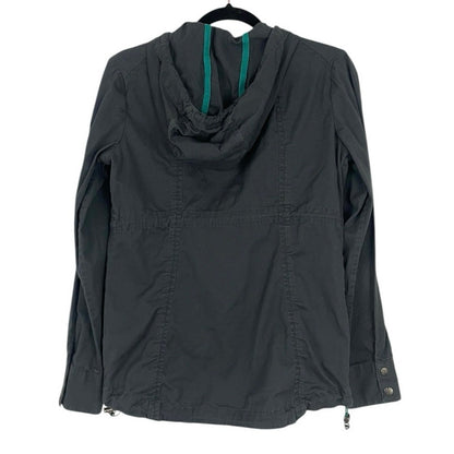Athleta Grey Hooded Zip Up Jacket