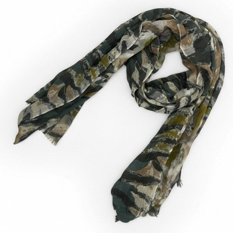 Abstract Earth Tones Lightweight Scarf