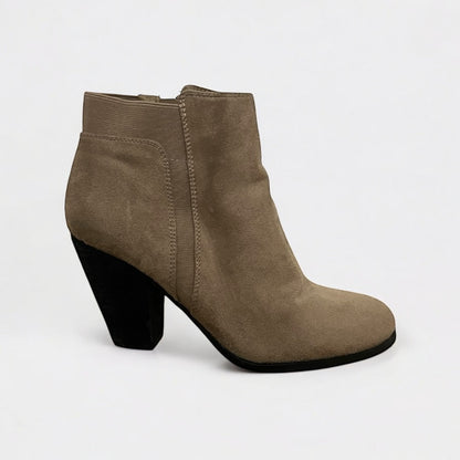 Mix No. 6 Acosa Tan Suede Heeled Ankle Boots
