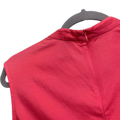 Doncaster Coral Pink V-Neck Wrap Short Sleeve Blouse