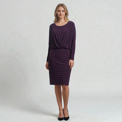 Coldwater Creek Plum Long Sleeve Dress