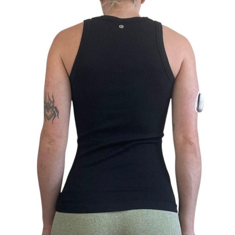 90 Degree by Reflex Black Active Ribbed Tank Top