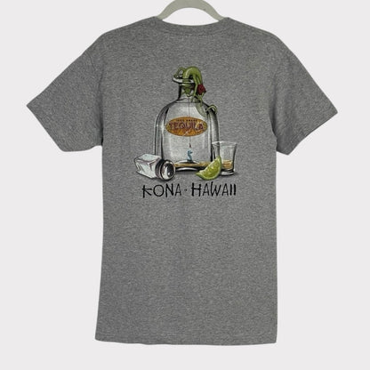 Kona Hawaii Grey Tequila Lizard Graphic Short Sleeve Tee