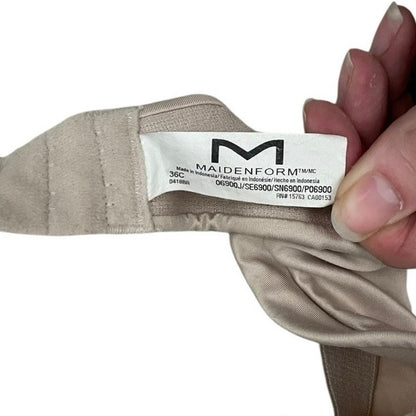 Maidenform Beige Strapless Padded Underwire Silky Bra