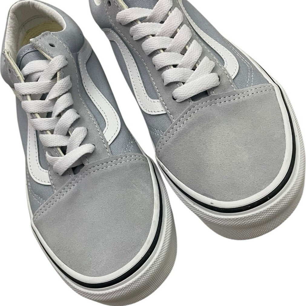 Vans Light Blue Grey Low Top Canvas Sneakers