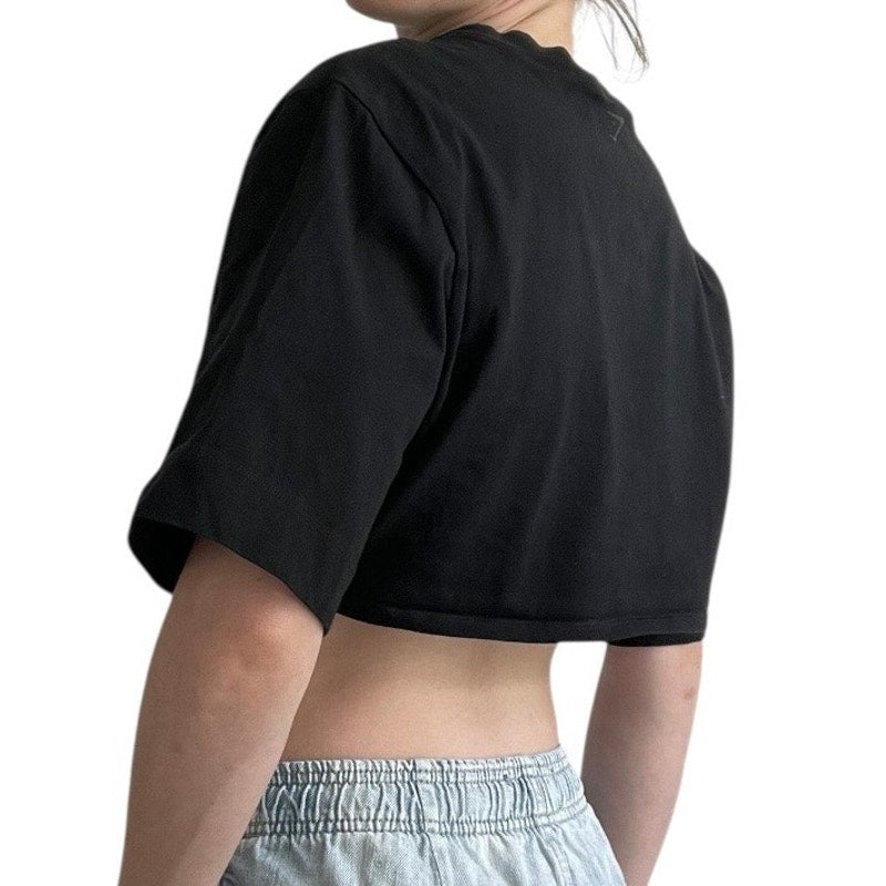 Gymshark Black Cropped Short Sleeve Top
