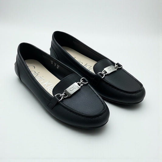 NWT Calvin Klein Black Laura Faux Leather Loafers