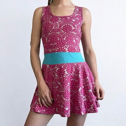 Eleven by Venus Williams Pink & Blue Active Mini Dress