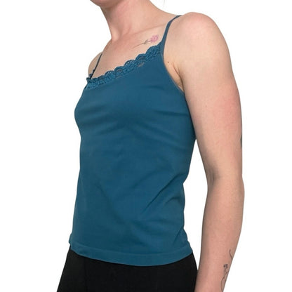 Valerie Stevens Teal Lace Trim Camisole