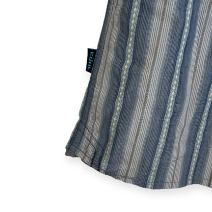 Kühl Mens Blue Striped Short Sleeve Button Down Shirt